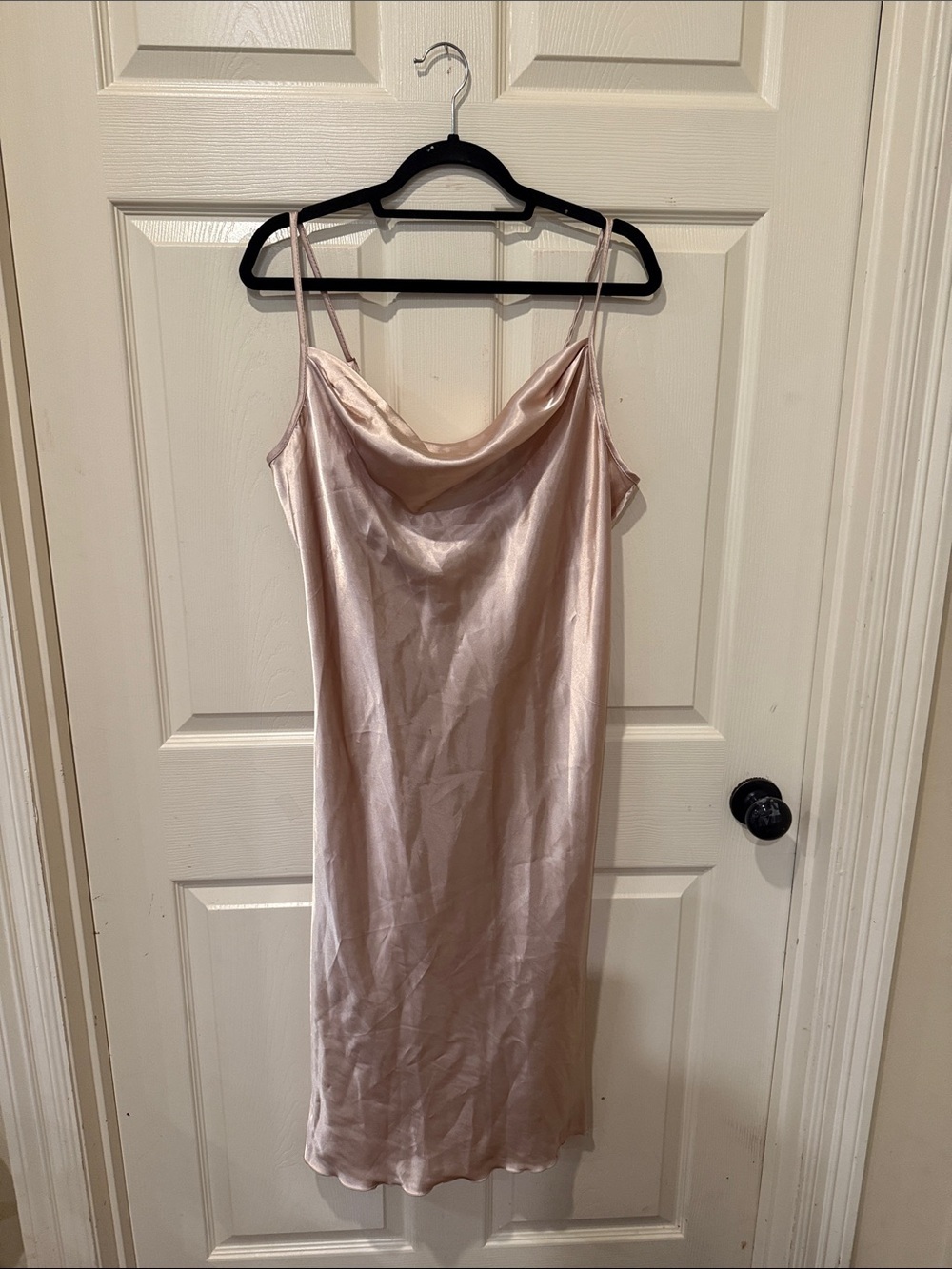 Bebe satin cowl neck maxi dress, XL - Picture 2 of 7